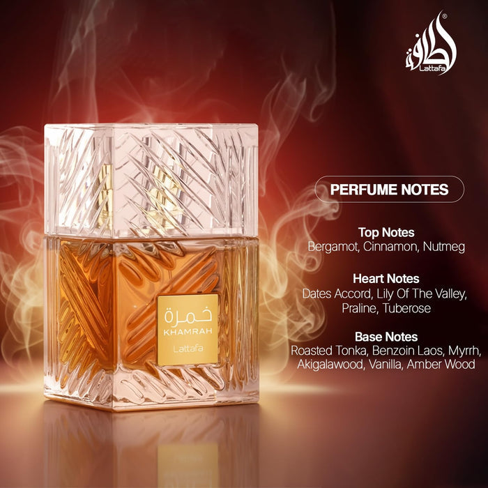 Lattafa Khamrah Long Lasting Eau de Parfum Unisex Perfume 100Ml