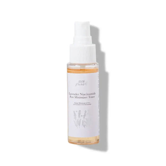 Skincare bottle with white cap on a white background