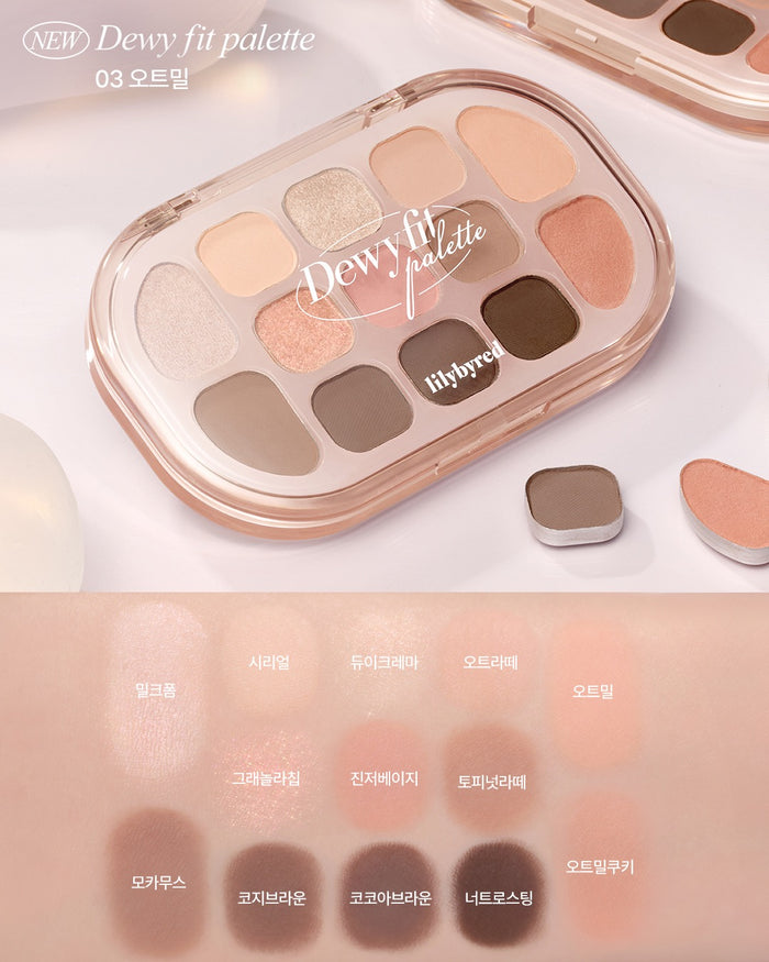 Lilybyred Dewy Fit Palette 03 Oatmeal | GlamTouch UK
