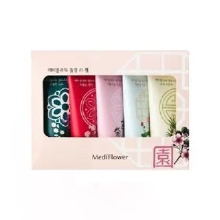 MEDiFLOWER Handcream 5PCS Set بكج كريم اليد الذي يتميز بروائح الأزهار