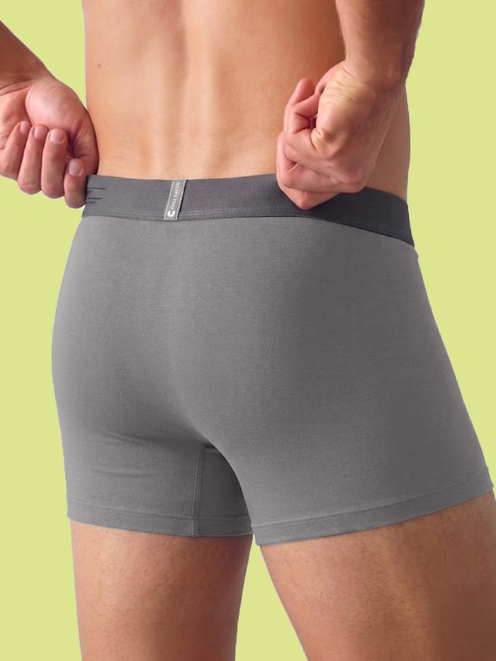 Men's Anti-Bacterial Micro Modal Trunk in Contrast Waistband (Pack of 3)