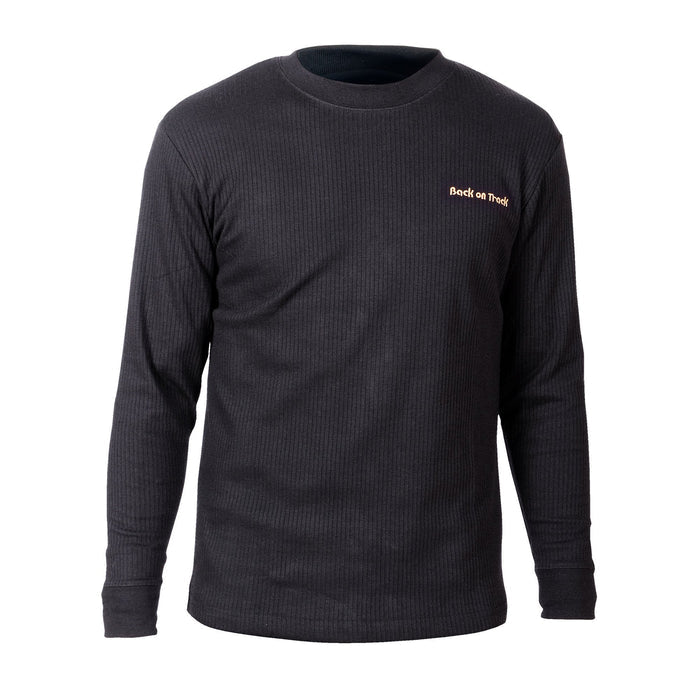 Back on Track men’s ribbed long sleeve shirt with Welltex® for moisture-wicking comfort, circulation, and support