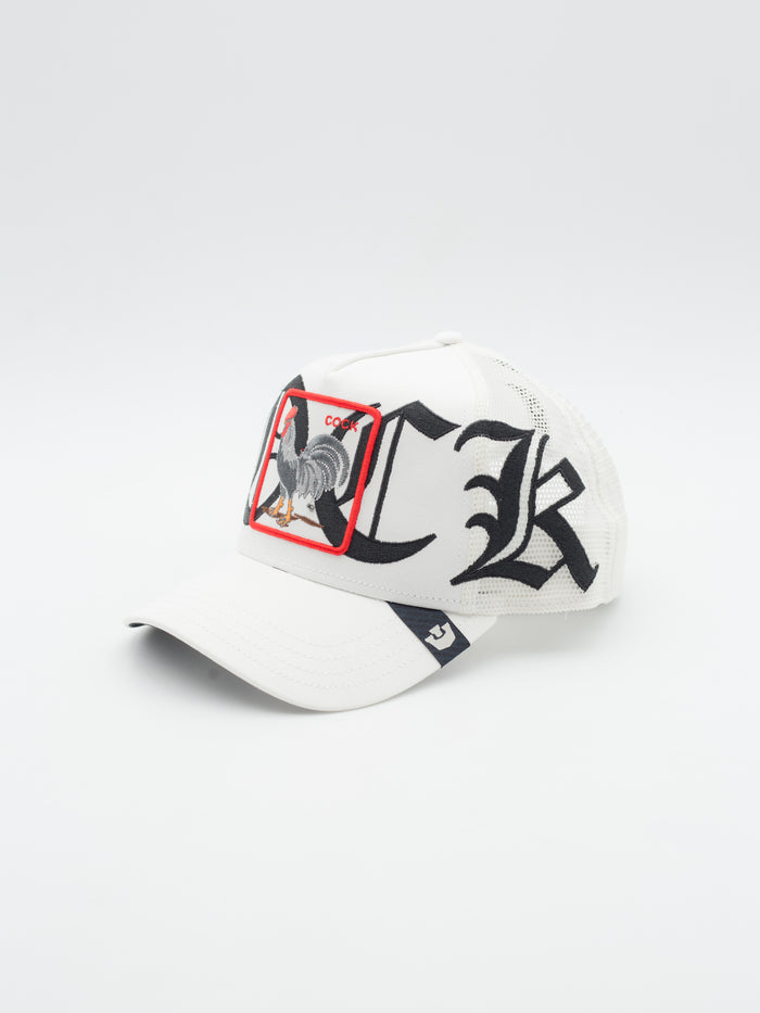Old English Cock Trucker White