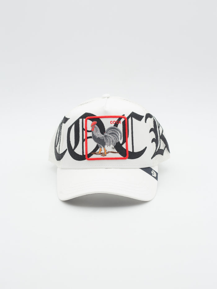 Old English Cock Trucker White