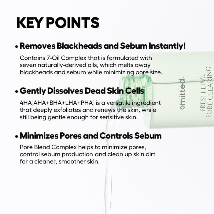 Omitted Fresh Lime Pore Clearing Deep Cleansing Oil 200ml | GlamTouch UK