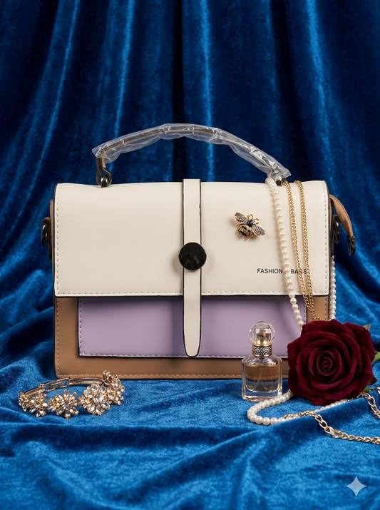 Pastel Color-Block Satchel Bag – The Lily Crossbody Style HB001