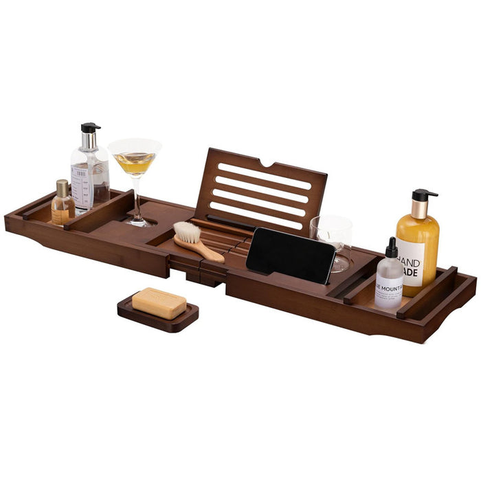 Plateau de bain autoportant en bambou Nazirah