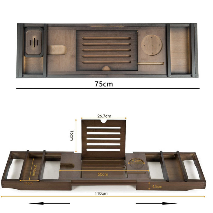 Plateau de bain autoportant en bambou Nazirah