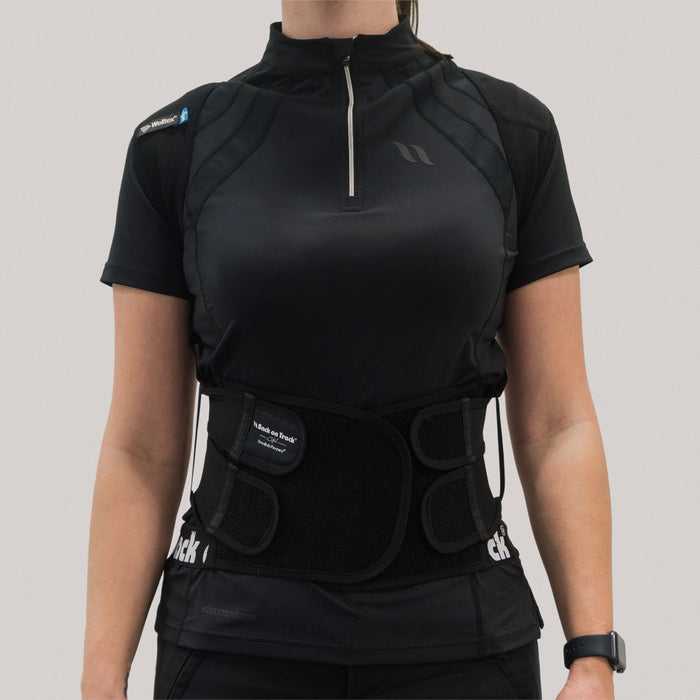 Back on Track Posture Support Vest with ergonomic design, adjustable fit, and infrared fabric for back alignment