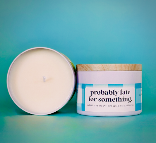 "Probably Late for Something" Fun Soy Candle