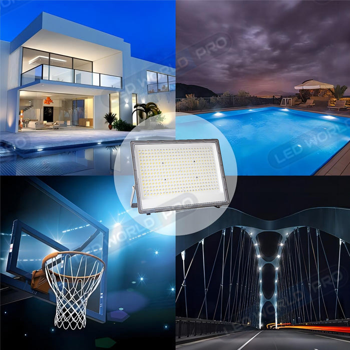 Projecteur LED filaire - Série PERLE V2 - 30 Watts - 3600 Lumens - 120 Lumens/Watt - Angle 90° - IP65 - 6000K - 150 x 123 x 25 mm