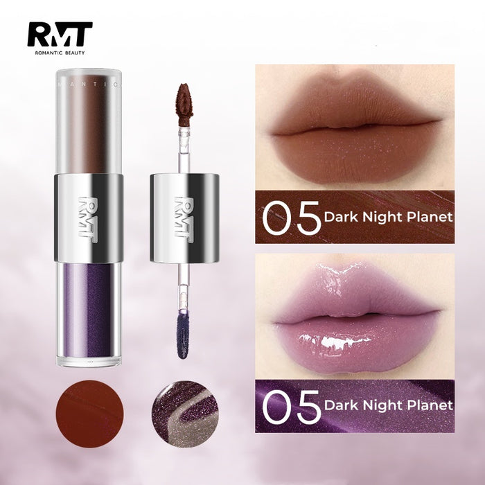 ROMANTIC BEAUTY Double-head Lip Glaze #05 Dark Night Planet T4882