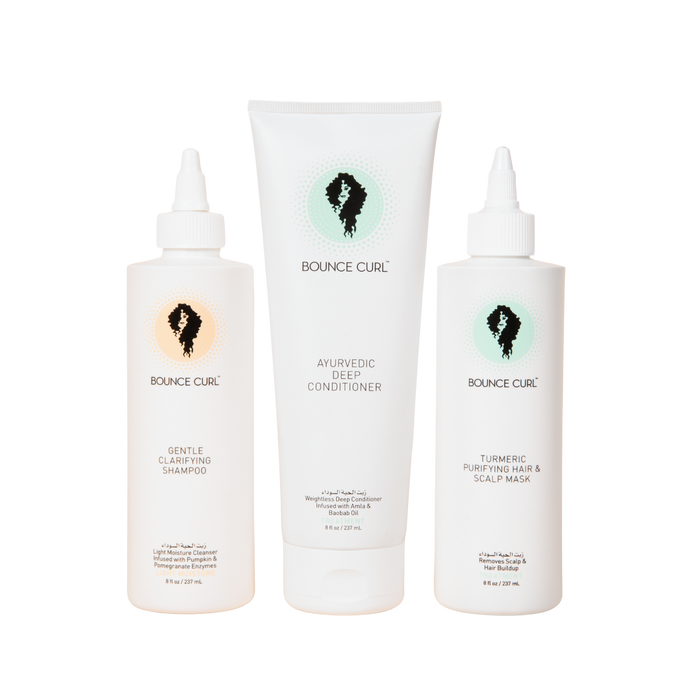 Achieve curl definition with the Bounce Curl product trio.