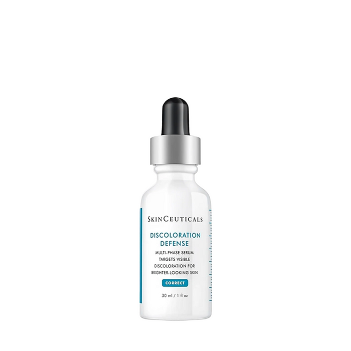 SkinCeuticals Discoloration Defense serum bottle with dropper