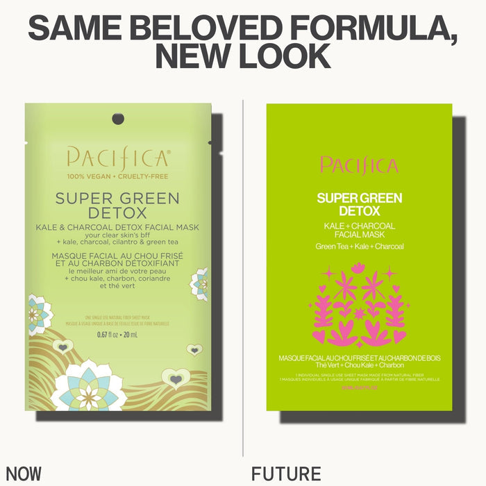 Super Green Detox Kale & Charcoal Detox Facial Mask - Pacifica