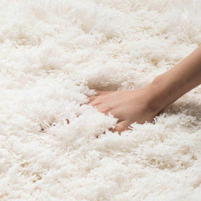 Tapis blanc Hermina White Area Rug 4x6