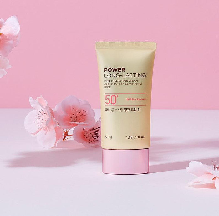 [THE FACE SHOP] Power Long-Lasting Pink Tone Up Sun Cream SPF 50+ PA++++ 50ml - Ballagrio