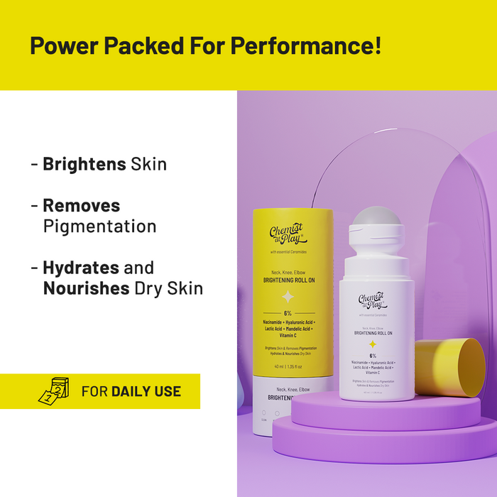 The Feel-Good Body Combo | Exfoliating Body Wash - 236 ml & Neck Knee Elbow Brightening Roll On - 40 ml