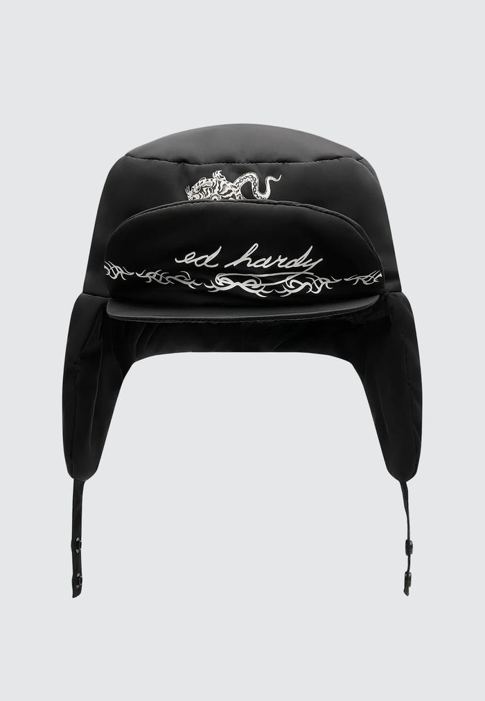 Tiger Tattoo Padded Trapper Hat