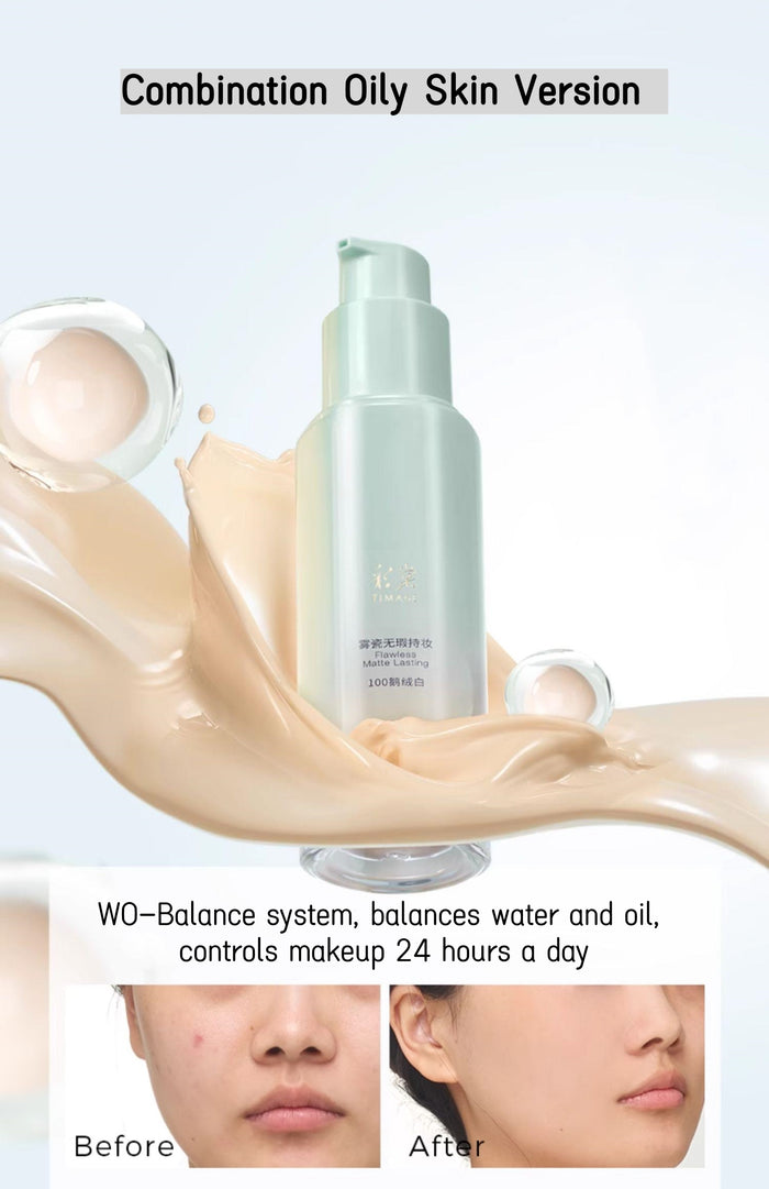 TIMAGE Long-wear Matte Oil-Control & Moist Liquid Foundation T4831