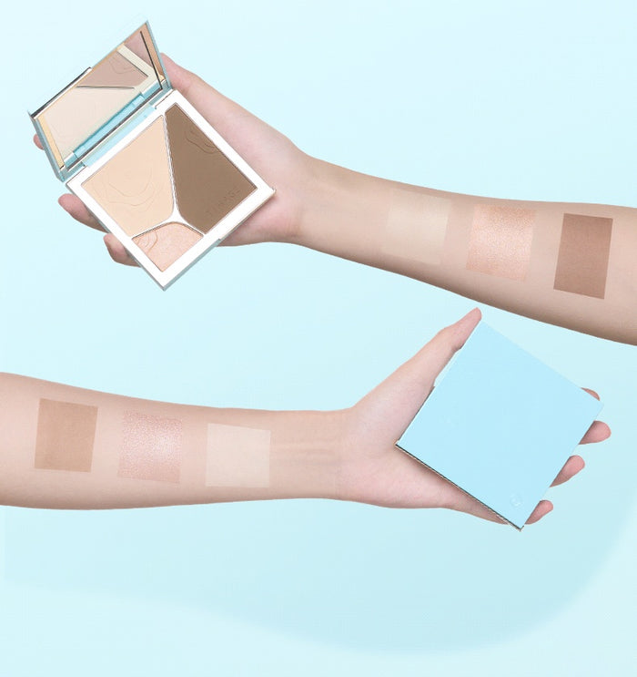 TIMAGE Matte & Pearlescent Highlighter Contour Palette (4.0) T4817