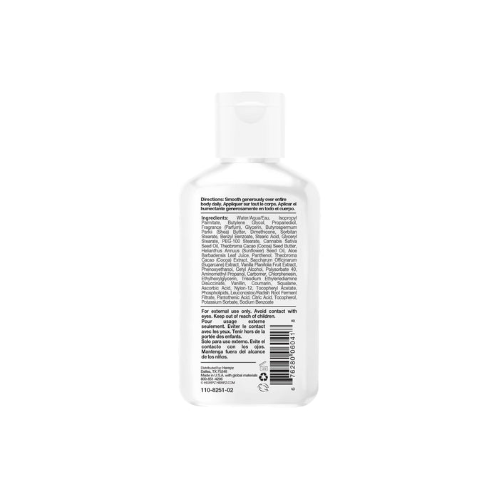 Hempz Travel-Size Cupcakes & Cashmere Moisturizing Body Lotion, Rear