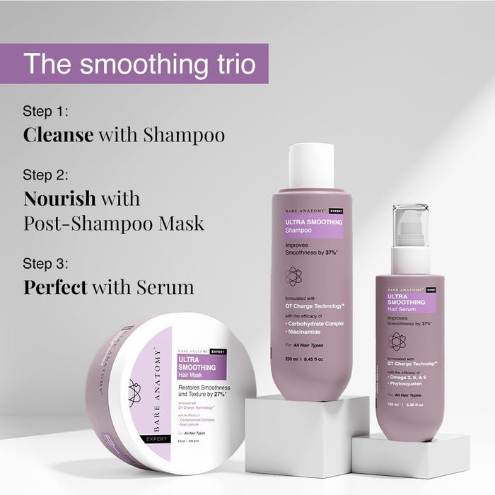 Ultra Smoothing Hair Serum With Vitamin E & Omega 3, 6 & 9 - 100 ml | Pack of 2