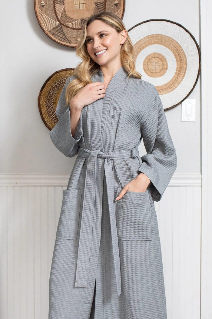 Women's Lightweight Waffle Robe, Quick-Dry Spa Comfort