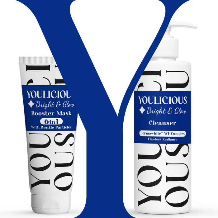 Youlicious Bright & Glow Booster Mask - 6 In 1 + Youlicious Cleanser - Promo Pack 1